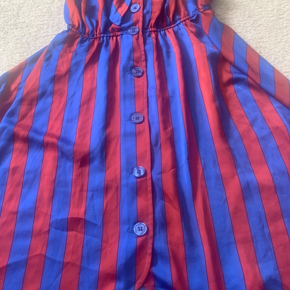 Red and Blue Stripe Halter Dress - Picture 14 of 16
